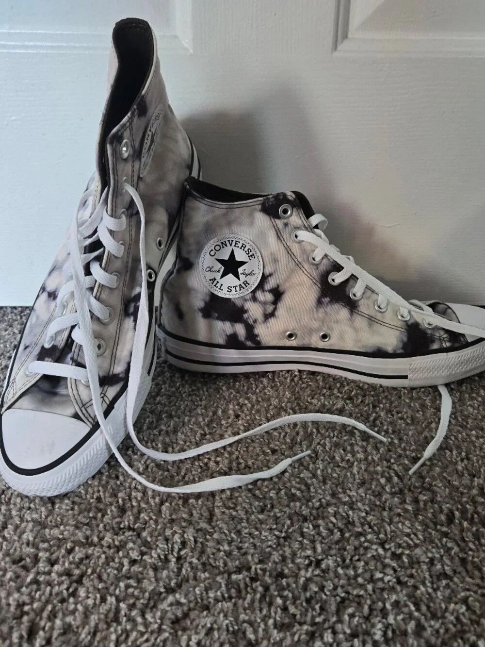 Chuck Taylor All Star Black and White Tie-Dye
